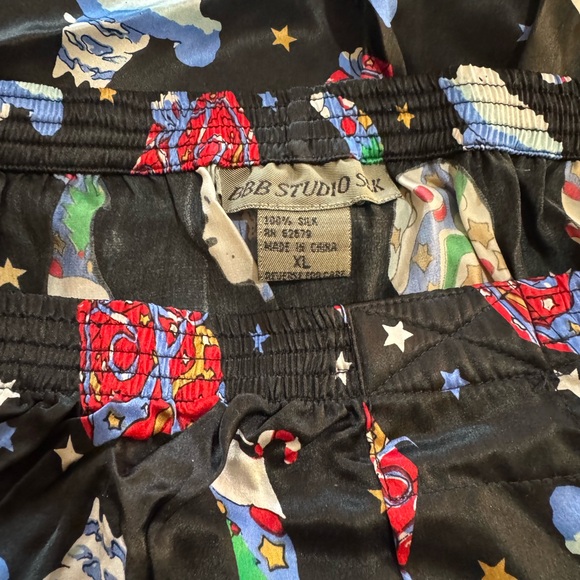 BBB Studio Silk Boxer Shorts Festive Black Boxers with Holiday Theme - Picture 4 of 6